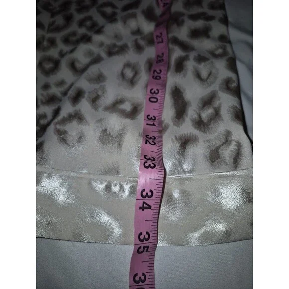 NATORI DECADENCE NOTCH PAJAMAS SET, SIZE MEDIUM, PEARL
